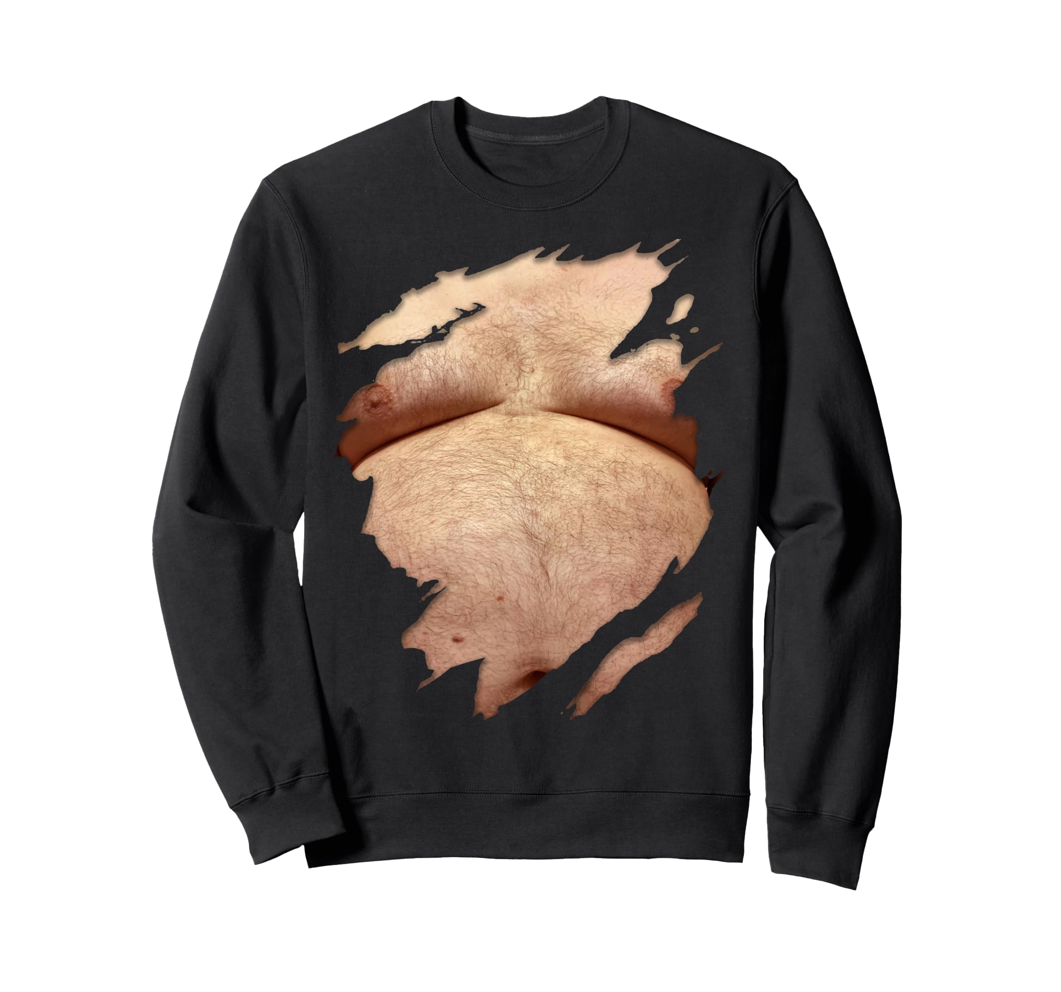 Fat Hairy Guy Big Stomach Boobs Fat Sweatshirt - Custom Art Print Unisex - T-Shirt, Sweatshirt, Hoodie