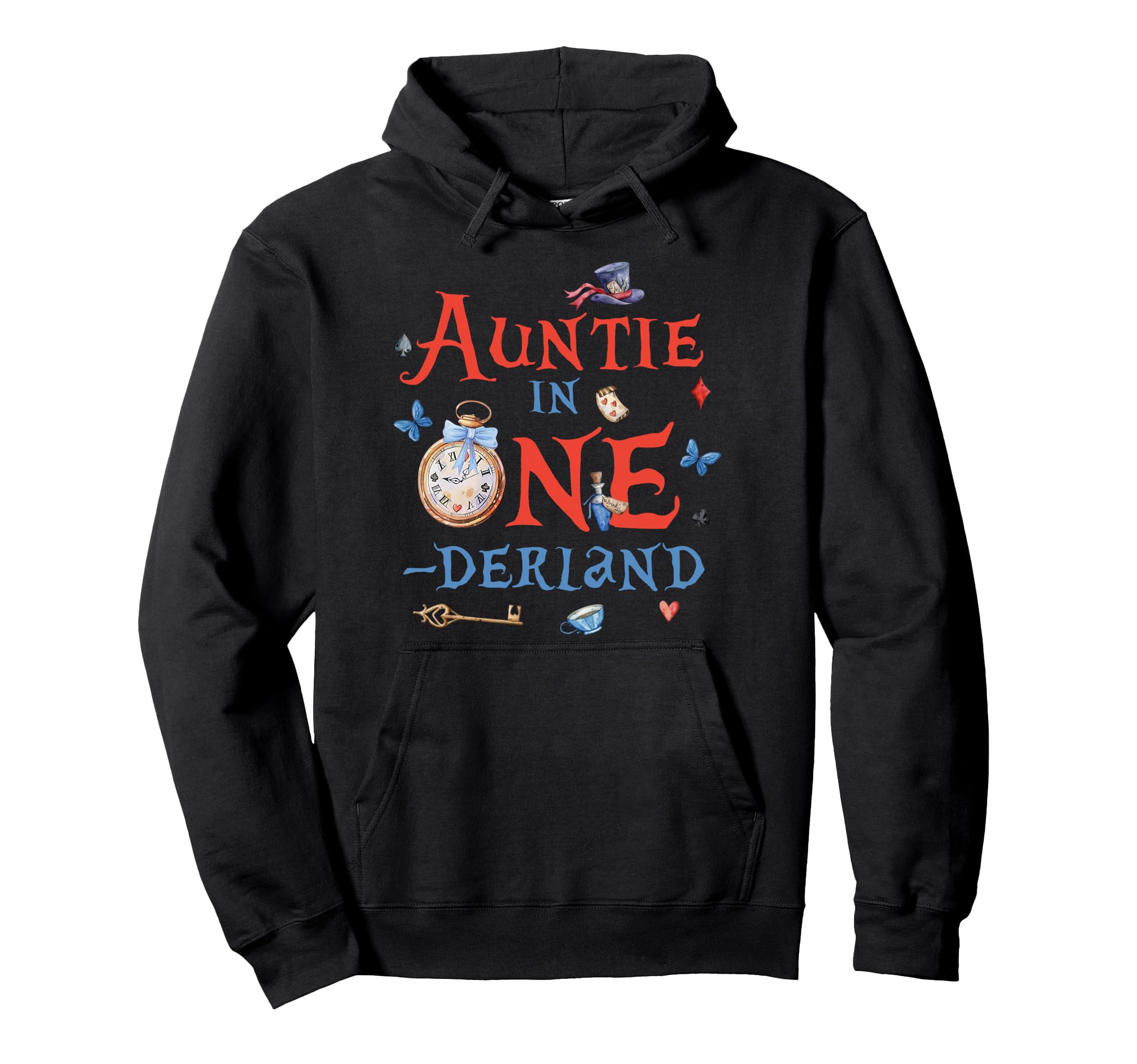 Auntie Onderland 1St Bday Dad Birthday Hoodie - Aesthetic Graphic Men Women - T-Shirt, Sweatshirt, Hoodie