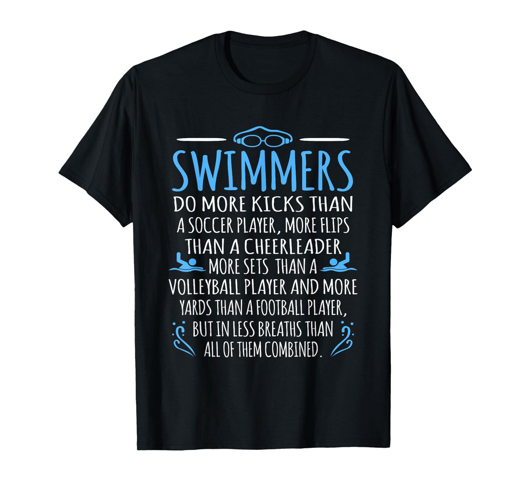 Swimmers Facts Funny Swimming Swim Coach T-Shirt - Trendy Graphic Unisex - T-Shirt, Sweatshirt, Hoodie