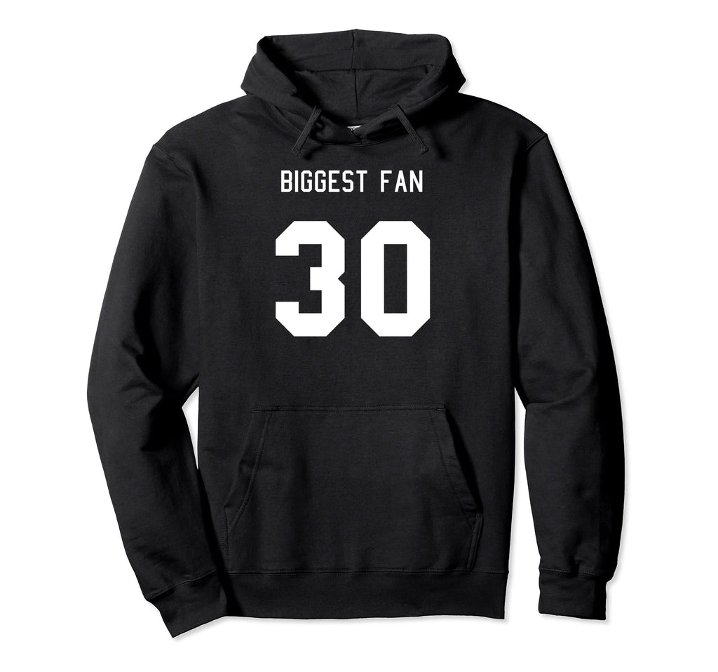 Number 30 Biggest Fan Sport Spirit Wear Hoodie - Trendy Graphic Men Women - T-Shirt, Sweatshirt, Hoodie