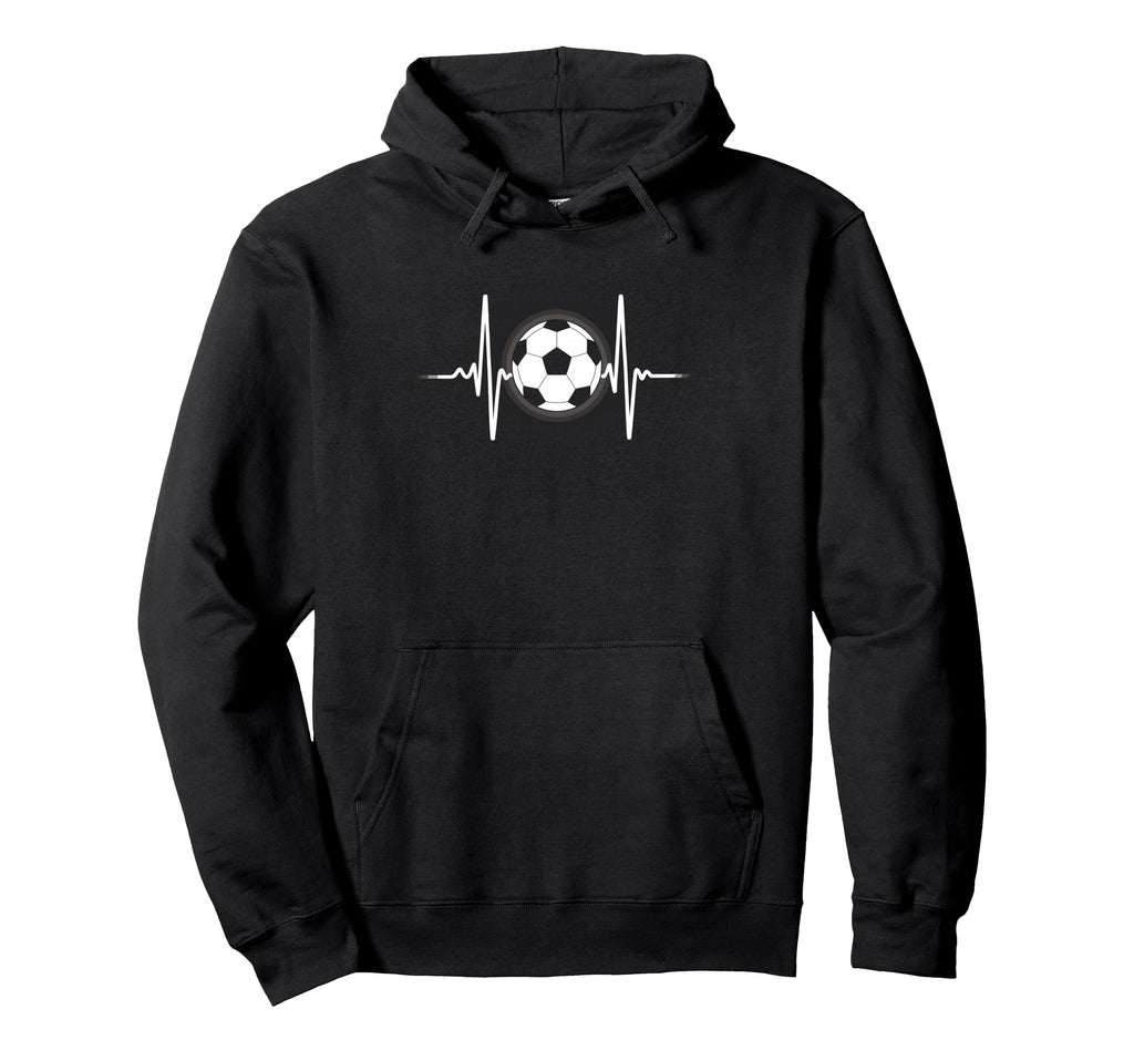 Heartbeat Soccer Player Ball Soccer Hoodie - Trendy Graphic Unisex - T-Shirt, Sweatshirt, Hoodie