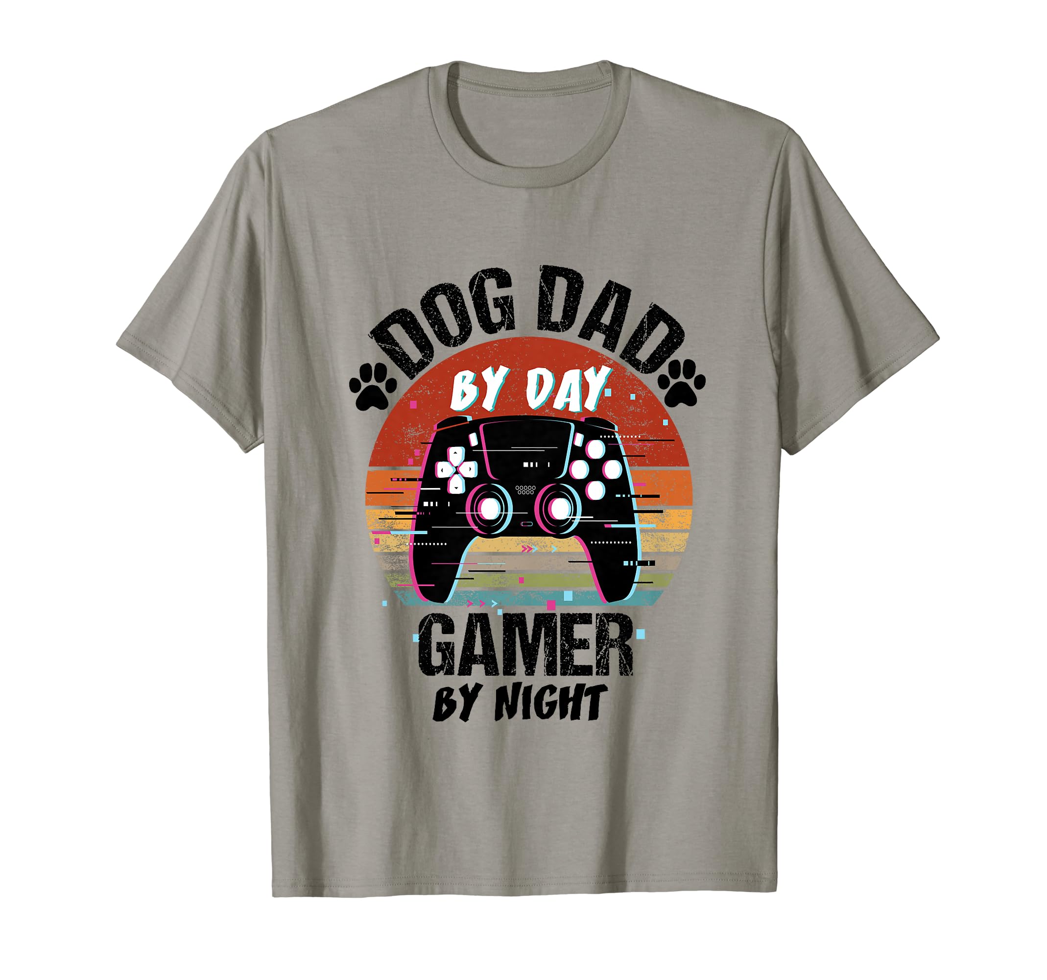 Mens Dog Dad Day Gamer Night Fathers T-Shirt - Graphic Print for Adults - T-Shirt, Sweatshirt, Hoodie