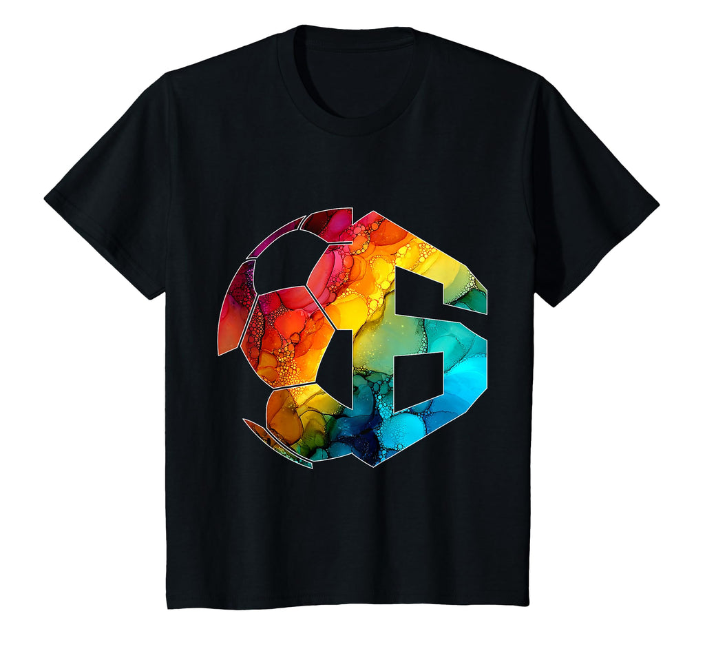 Number 6 Years Soccer 6Th Birthday T-Shirt - Minimalist Print Unisex - T-Shirt, Sweatshirt, Hoodie