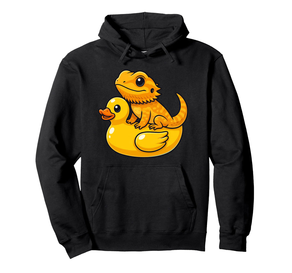 Bearded Dragon Rubber Duck Hoodie - Fun Novelty Design for Adults - T-Shirt, Sweatshirt, Hoodie
