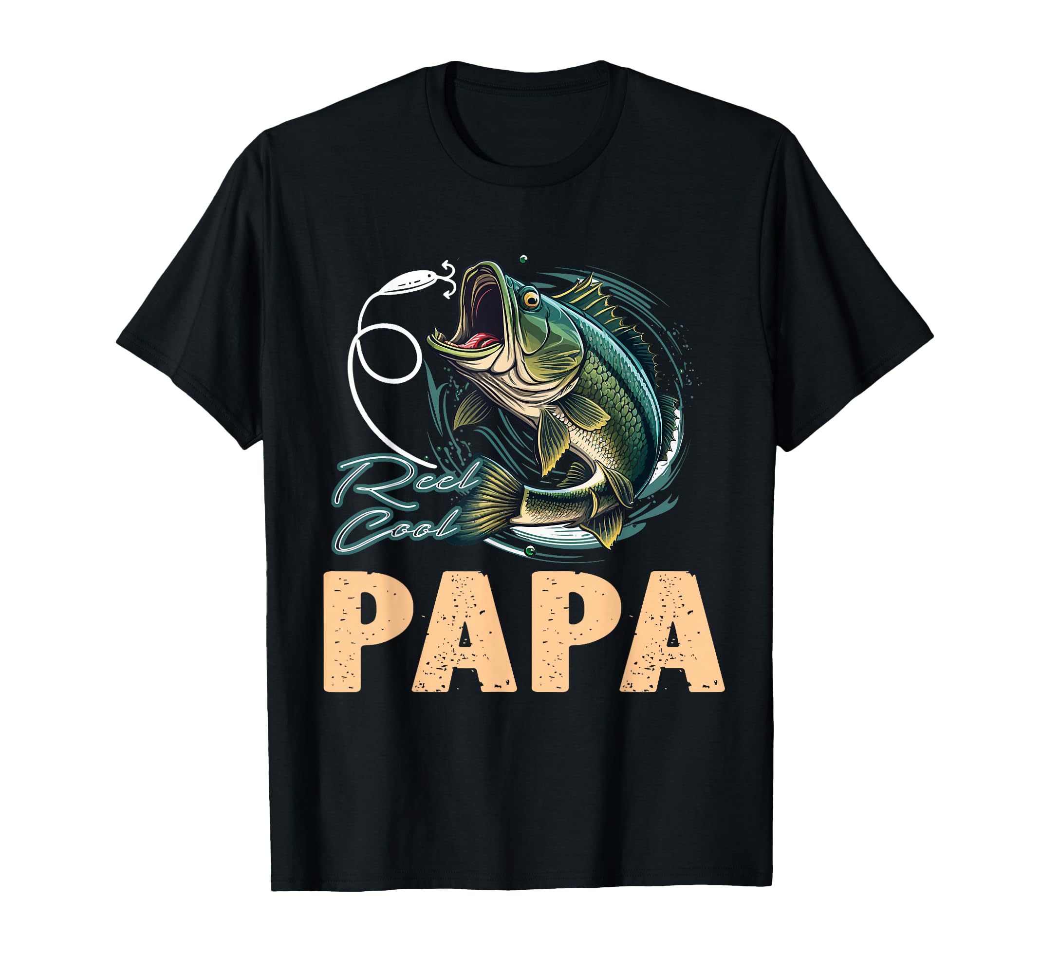 Fathers Day Funny Fisherman Reel Papa T-Shirt - Minimalist Print Men Women - T-Shirt, Sweatshirt, Hoodie