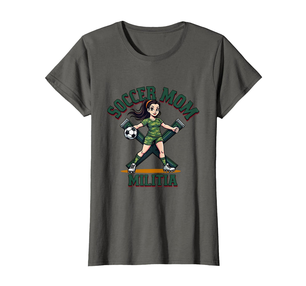 Soccer Mom Militia Funny Sports Mom T-Shirt - Graphic Print Men Women - T-Shirt, Sweatshirt, Hoodie