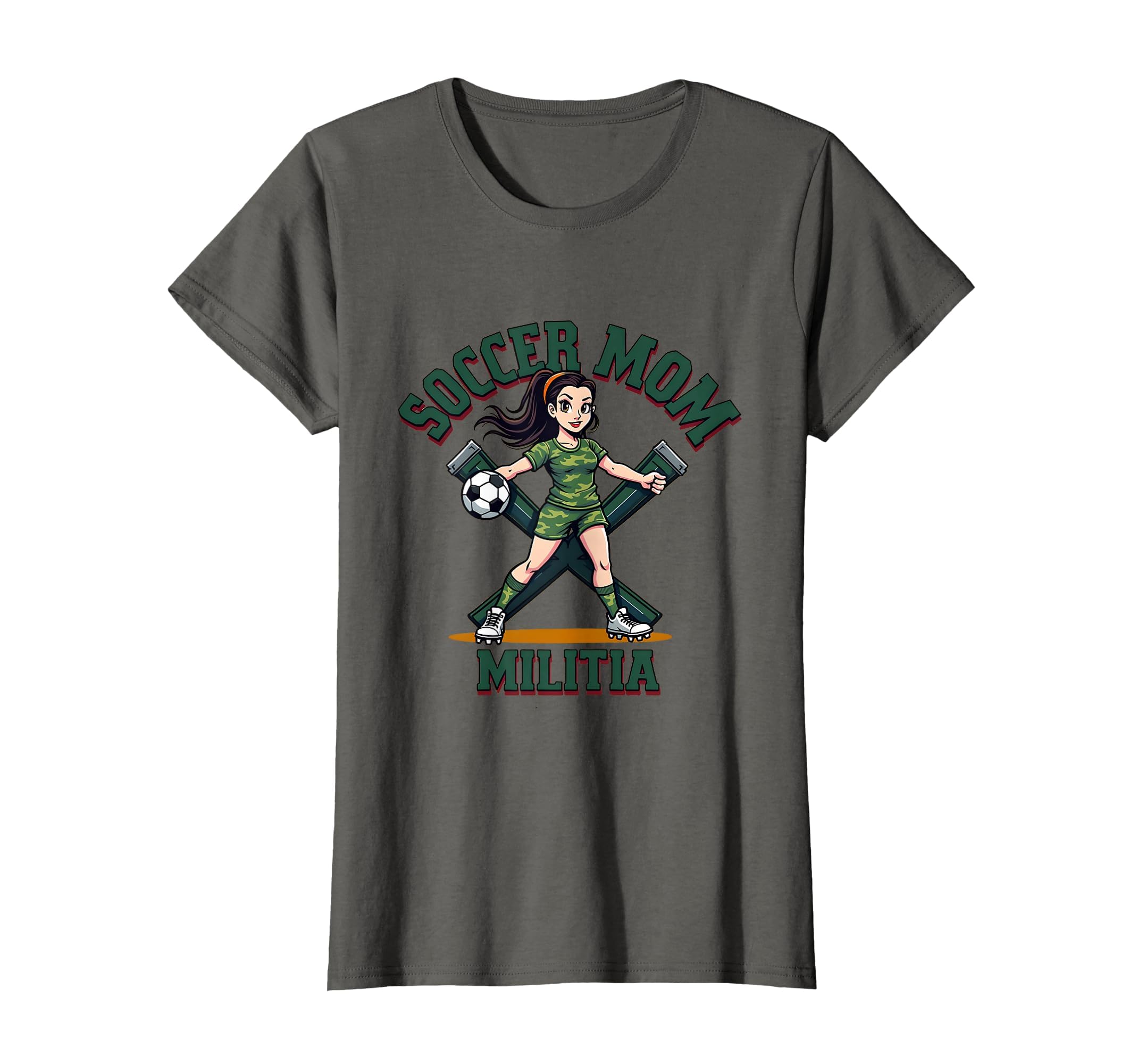 Soccer Mom Militia Funny Sports Mom T-Shirt - Graphic Print Men Women - T-Shirt, Sweatshirt, Hoodie