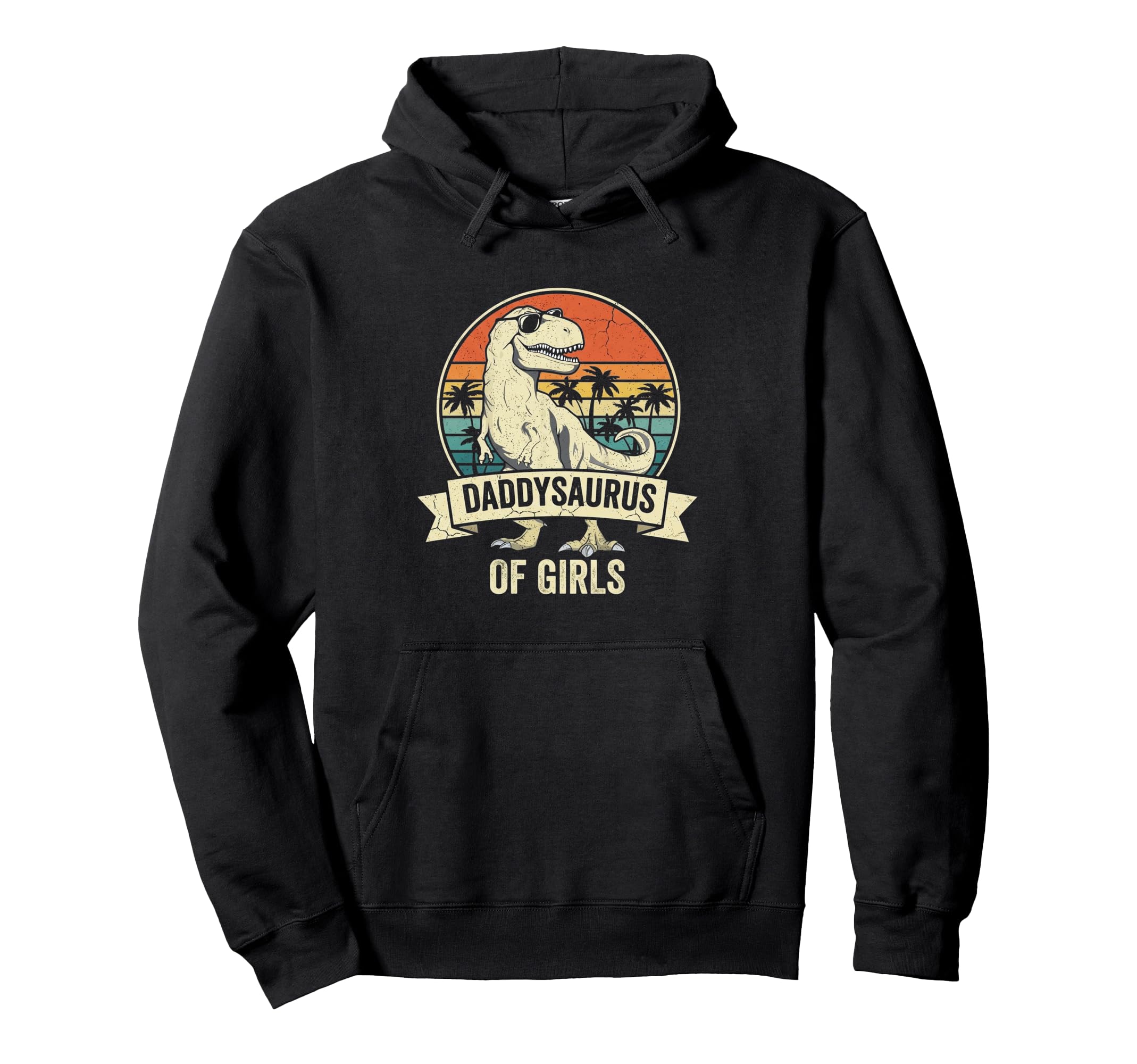 Daddy Saurus Daughter Dad Fathers Day Hoodie - Custom Art Print for Adults - T-Shirt, Sweatshirt, Hoodie