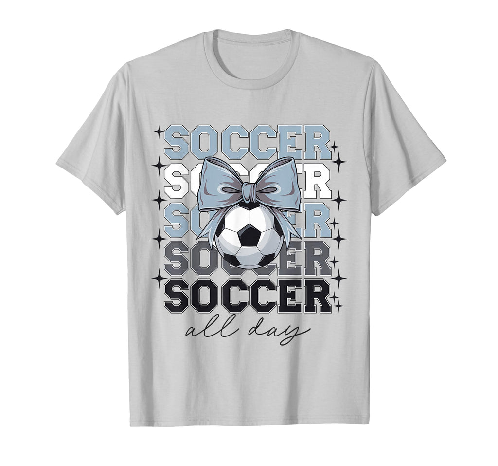 Groovy Soccer Coquette Bow Soccer T-Shirt - Streetwear Style for Adults - T-Shirt, Sweatshirt, Hoodie