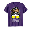 Softball Assistant Coach Messy Bun T-Shirt - Novelty Apparel Men Women - T-Shirt, Sweatshirt, Hoodie