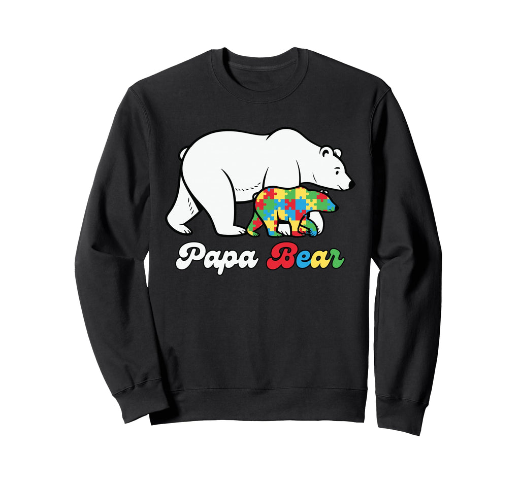 Papa Bear Autism Dad Protective Sweatshirt - Novelty Apparel for Adults - T-Shirt, Sweatshirt, Hoodie