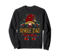 Single Dad Gnome Buffalo Plaid Family Sweatshirt - Graphic Print Unisex - T-Shirt, Sweatshirt, Hoodie