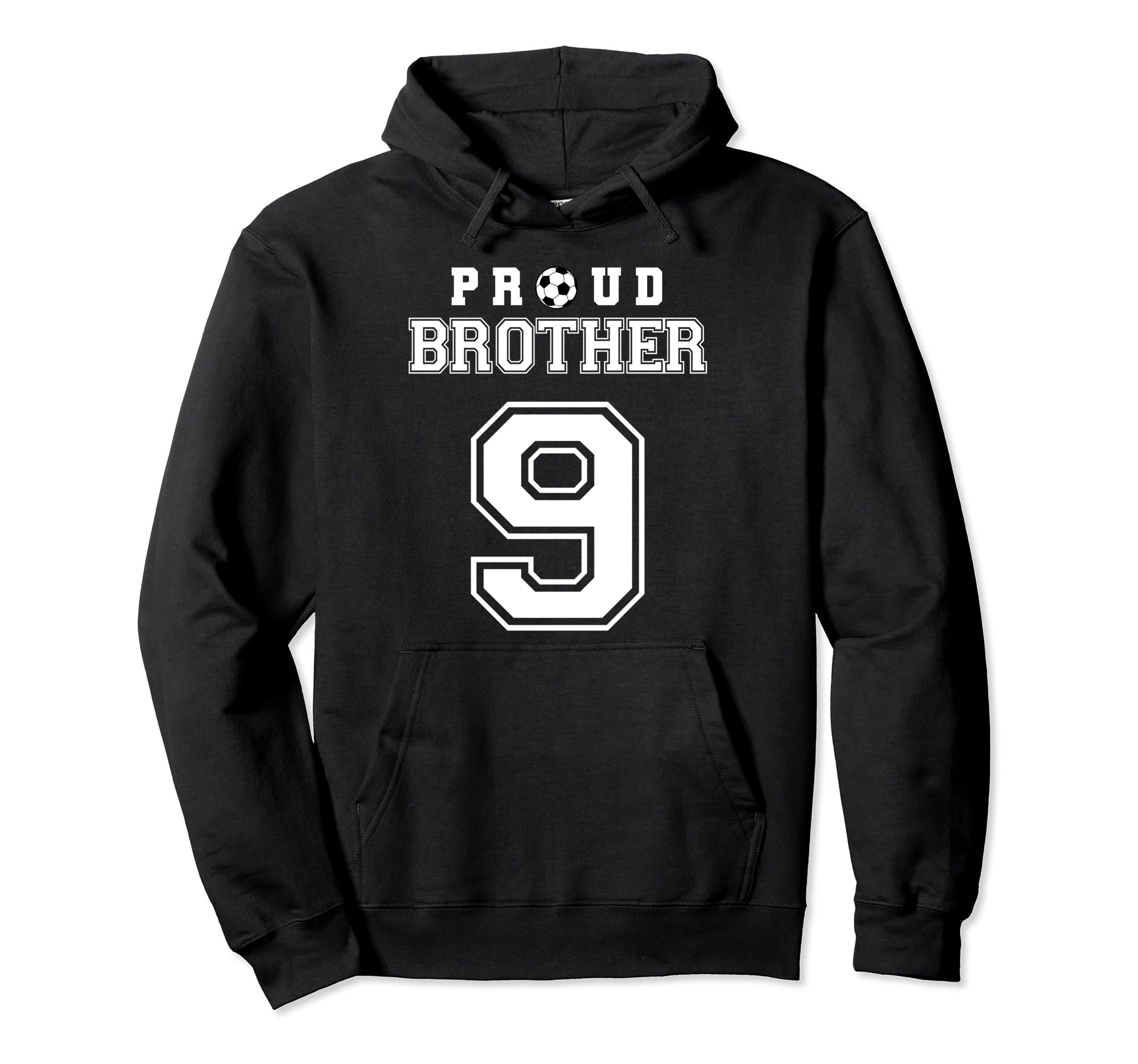 Number 9 Custom Proud Soccer Futbol Hoodie - Custom Art Print for Adults - T-Shirt, Sweatshirt, Hoodie