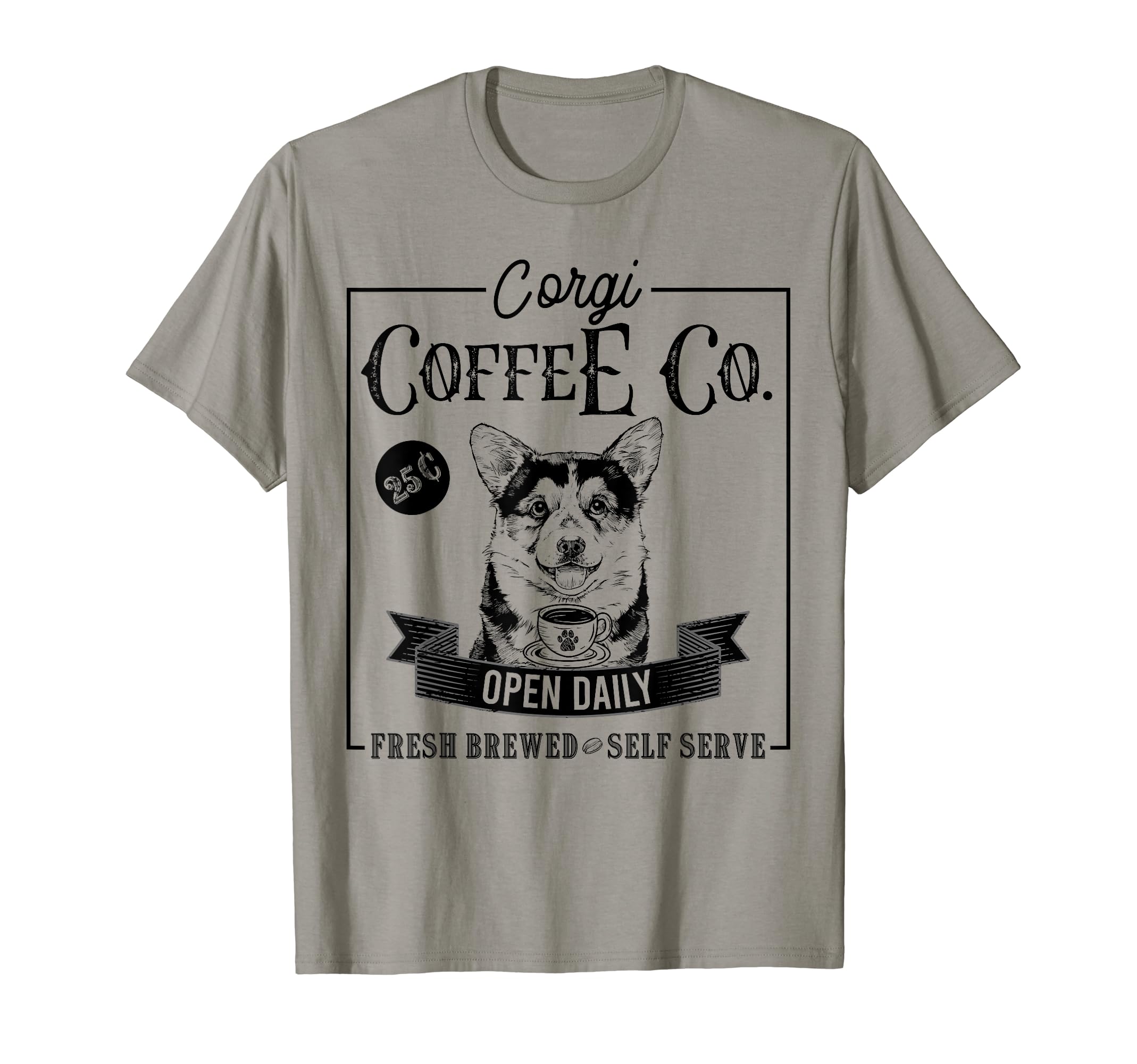 Pembroke Welsh Corgi Coffee Funny Dog T-Shirt - Trendy Graphic for Adults - T-Shirt, Sweatshirt, Hoodie