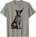 German Shepherd with Butterfly Minimalist Dog Lover - Adult & Kids T-Shirts, Sweatshirts & Hoodies apparel design preview 1