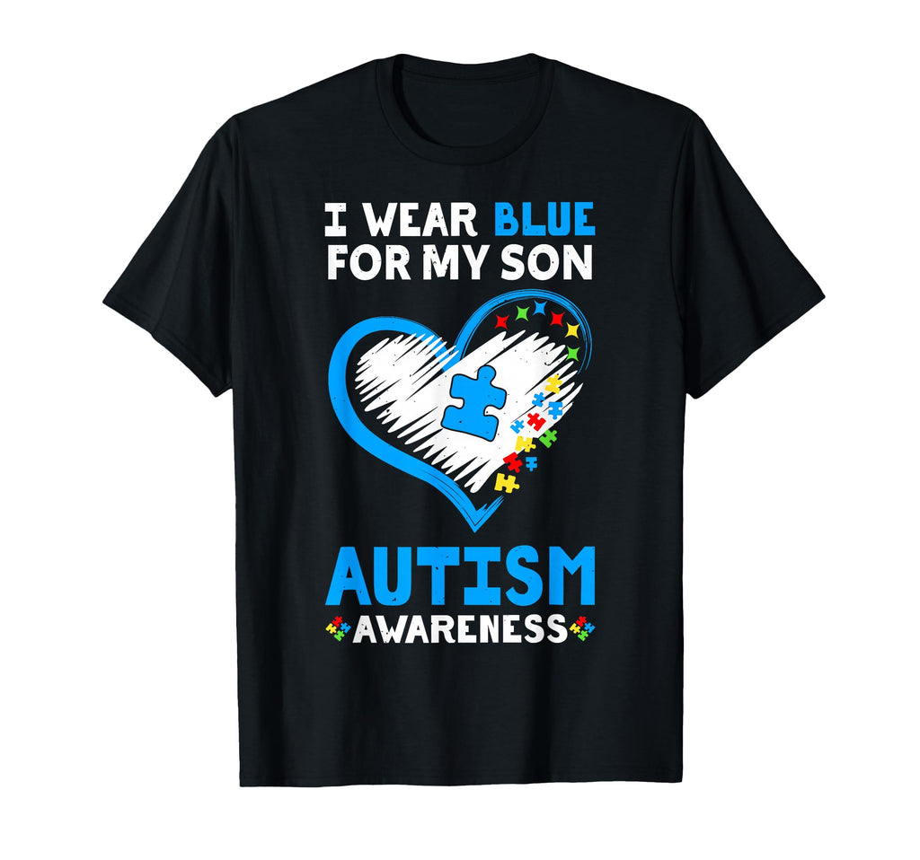 I Wear Blue My Son Autism T-Shirt - Casual Everyday Wear for Adults - T-Shirt, Sweatshirt, Hoodie