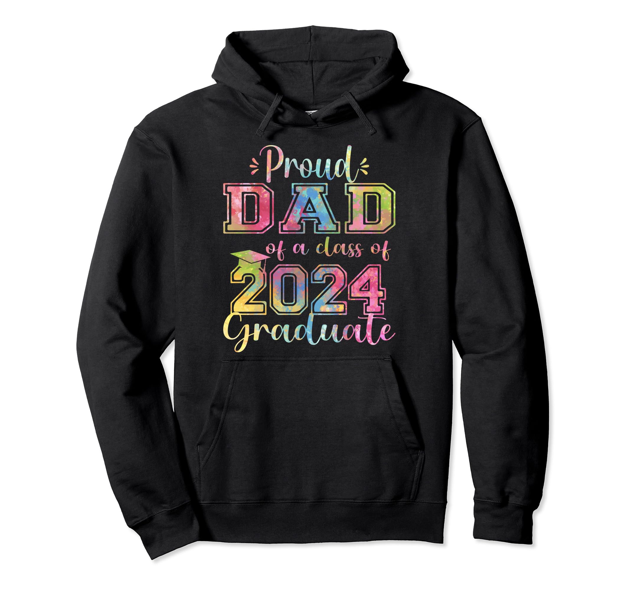 Super Proud Dad 2024 Graduate Awesome Hoodie - Unique Graphic for Adults - T-Shirt, Sweatshirt, Hoodie