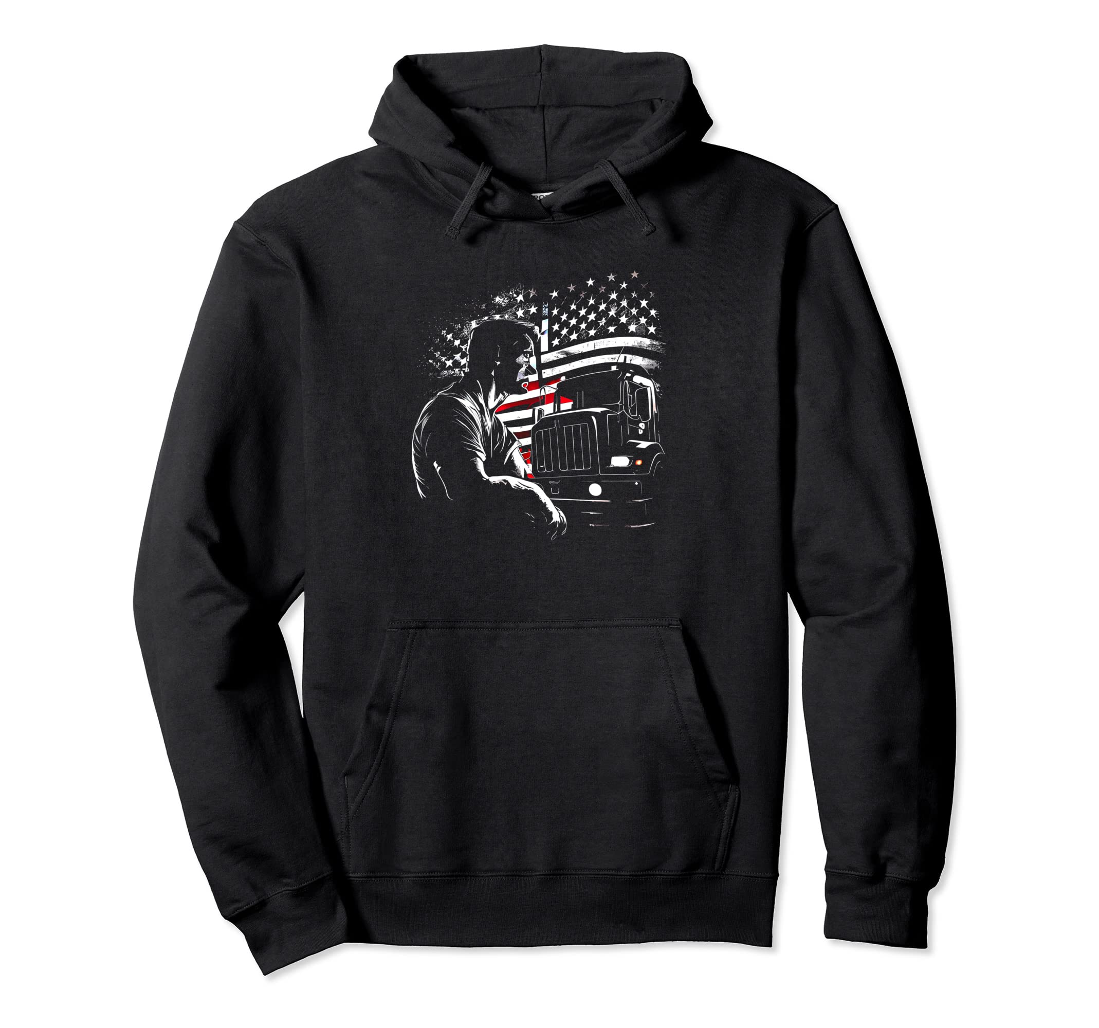 Funny Trucker American Big Rigs Diesel Hoodie - Minimalist Print Unisex - T-Shirt, Sweatshirt, Hoodie