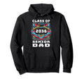Proud Dad Class 2036 Senior Graduate Hoodie - Minimalist Print Men Women - T-Shirt, Sweatshirt, Hoodie