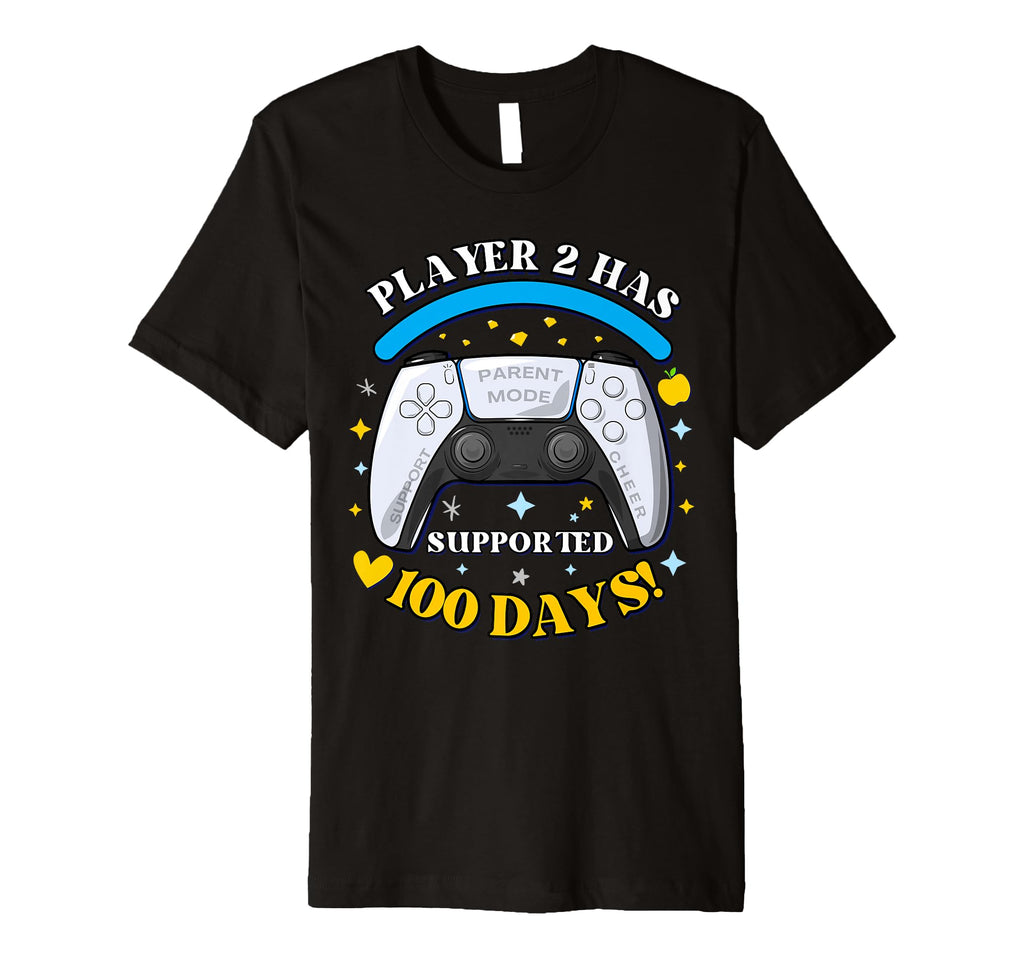 100 Days School Mom Dad Gamer 100Th T-Shirt - Novelty Apparel for Adults - T-Shirt, Sweatshirt, Hoodie