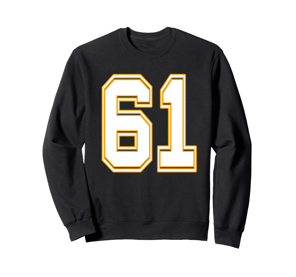 Number 61 Red Yellow White Sweatshirt - Aesthetic Graphic Men Women - T-Shirt, Sweatshirt, Hoodie