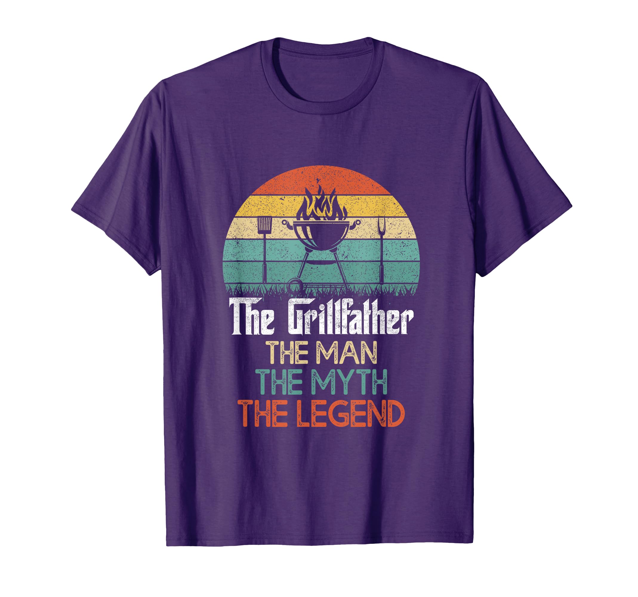 Grillfather Myth Legend Dad Grilling T-Shirt - Graphic Print Men Women - T-Shirt, Sweatshirt, Hoodie