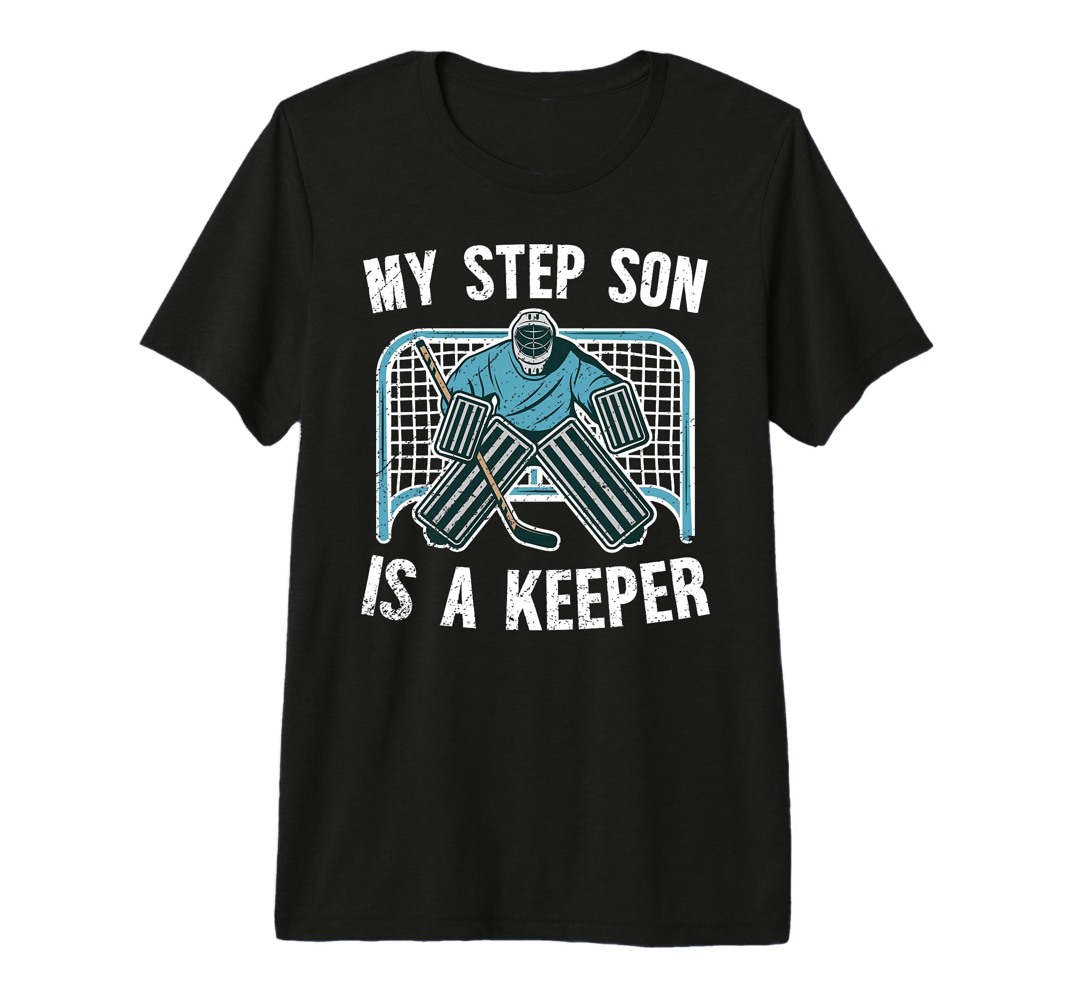 Mens Hockey Keeper Step Dad Hockey Goalie T-Shirt - Novelty Apparel Unisex - T-Shirt, Sweatshirt, Hoodie