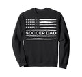 Soccer Dad Usa Flag Distressed Sweatshirt - Custom Art Print Men Women - T-Shirt, Sweatshirt, Hoodie