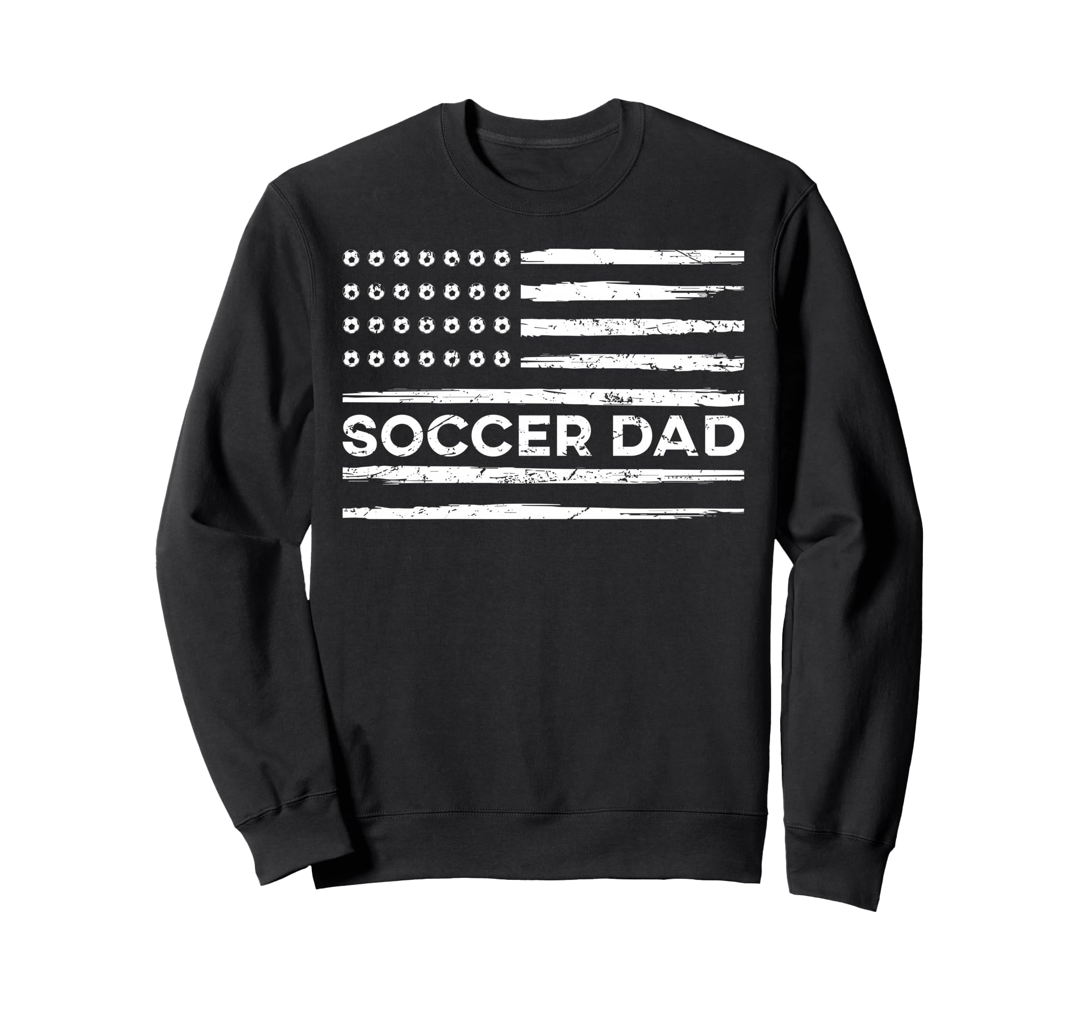 Soccer Dad Usa Flag Distressed Sweatshirt - Custom Art Print Men Women - T-Shirt, Sweatshirt, Hoodie
