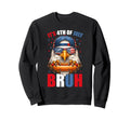 American Flag Bald Eagle Hotdog Sweatshirt - Fun Novelty Design Unisex - T-Shirt, Sweatshirt, Hoodie