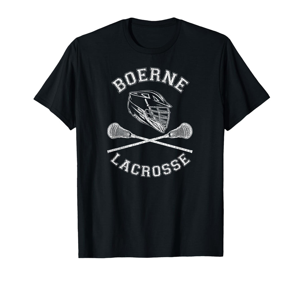 Boerne Lacrosse Distressed Lax T-Shirt - Unique Graphic Men Women - T-Shirt, Sweatshirt, Hoodie