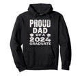 Proud Dad 2024 Graduate Graduation Hoodie - Minimalist Print Unisex - T-Shirt, Sweatshirt, Hoodie