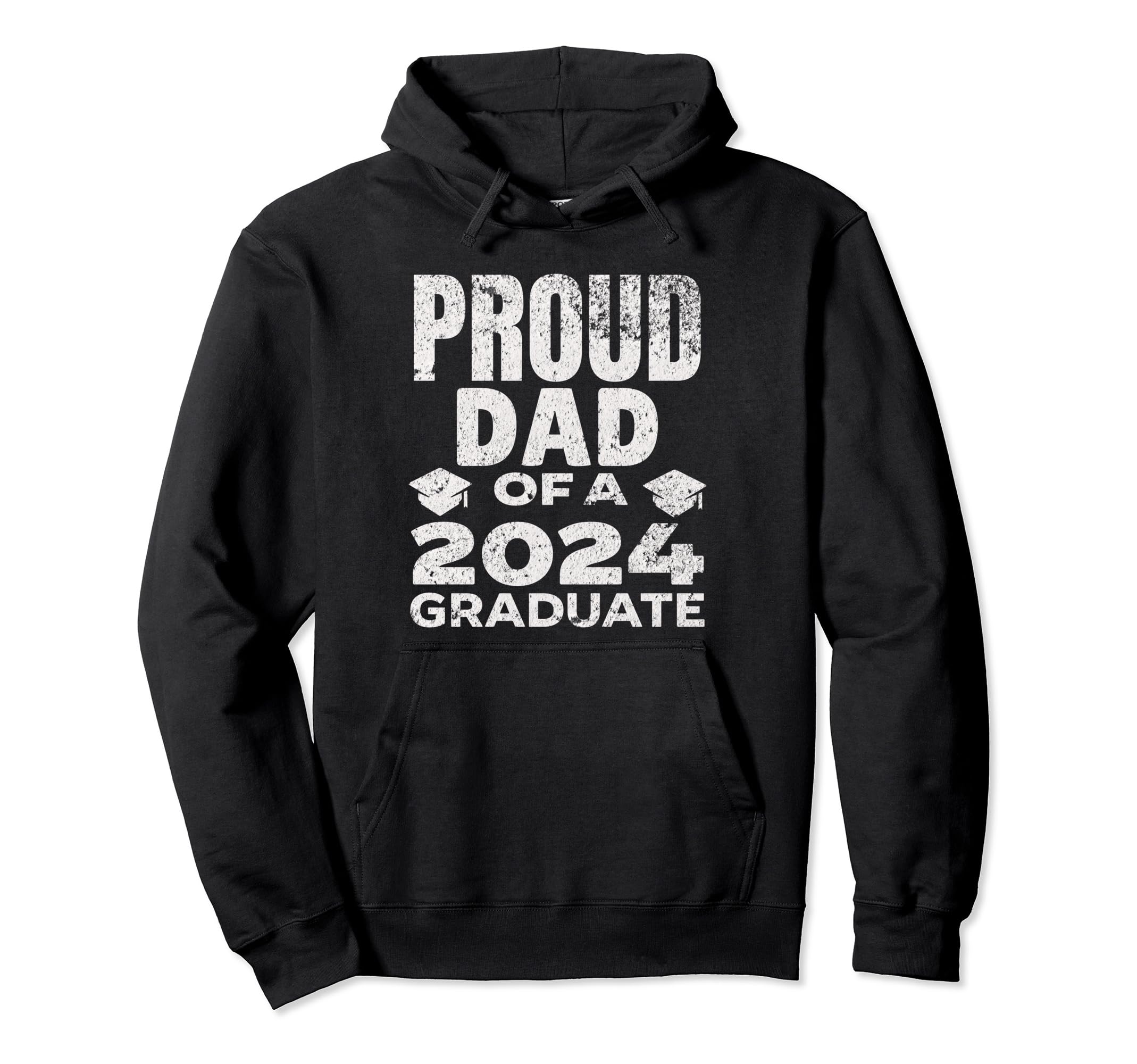 Proud Dad 2024 Graduate Graduation Hoodie - Minimalist Print Unisex - T-Shirt, Sweatshirt, Hoodie