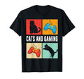 Cats And Gaming Cat Lover Gamer Video T-Shirt - Unique Graphic for Adults - T-Shirt, Sweatshirt, Hoodie