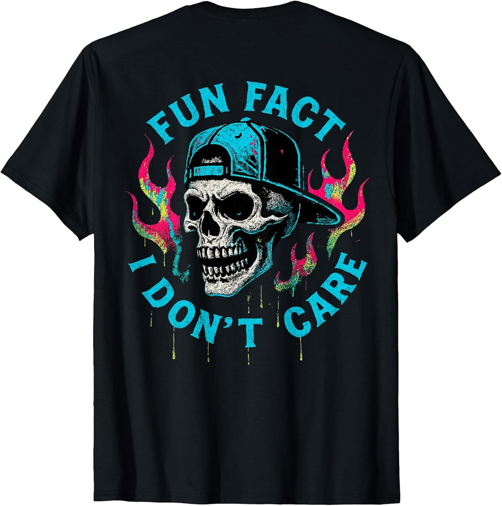 Funny Fun Fact I Don't Care Skeleton Gift - Adult & Kids T-Shirts, Sweatshirts & Hoodies apparel design preview 1