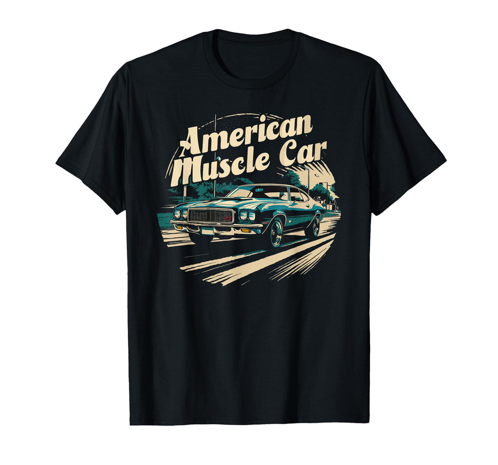 Muscle Car American Funny Car T-Shirt - Custom Art Print Unisex - T-Shirt, Sweatshirt, Hoodie