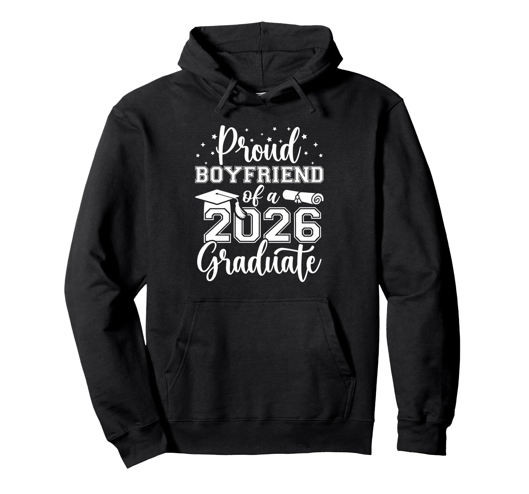 Proud Boyfriend Class 2026 Graduate Hoodie - Unique Graphic for Adults - T-Shirt, Sweatshirt, Hoodie
