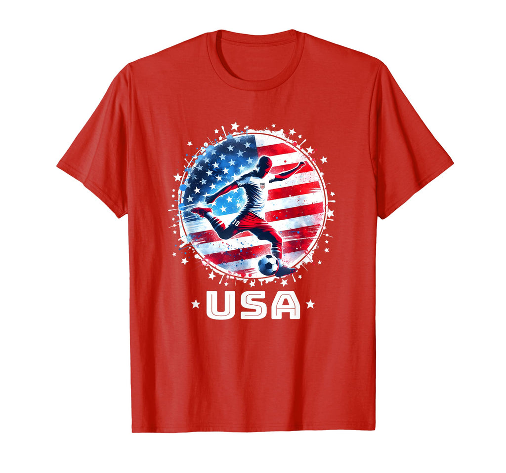 Soccer Mom American Flag Soccer Dad T-Shirt - Aesthetic Graphic for Adults - T-Shirt, Sweatshirt, Hoodie