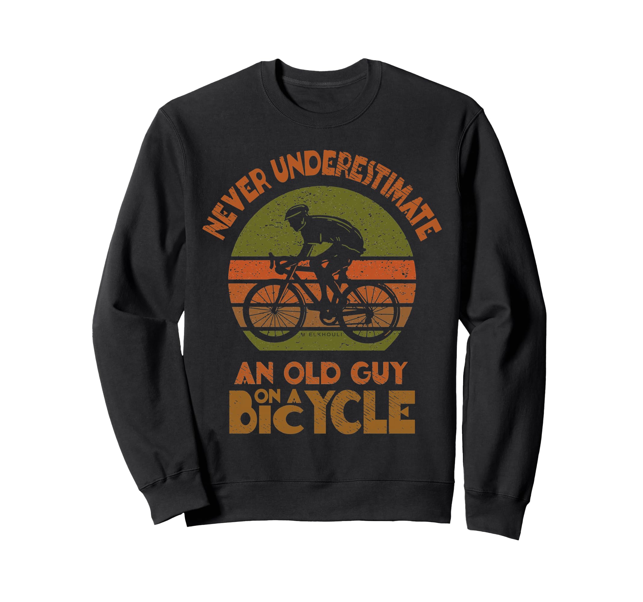 Cycling Grandpa Old Guy Bicycle Sweatshirt - Novelty Apparel for Adults - T-Shirt, Sweatshirt, Hoodie