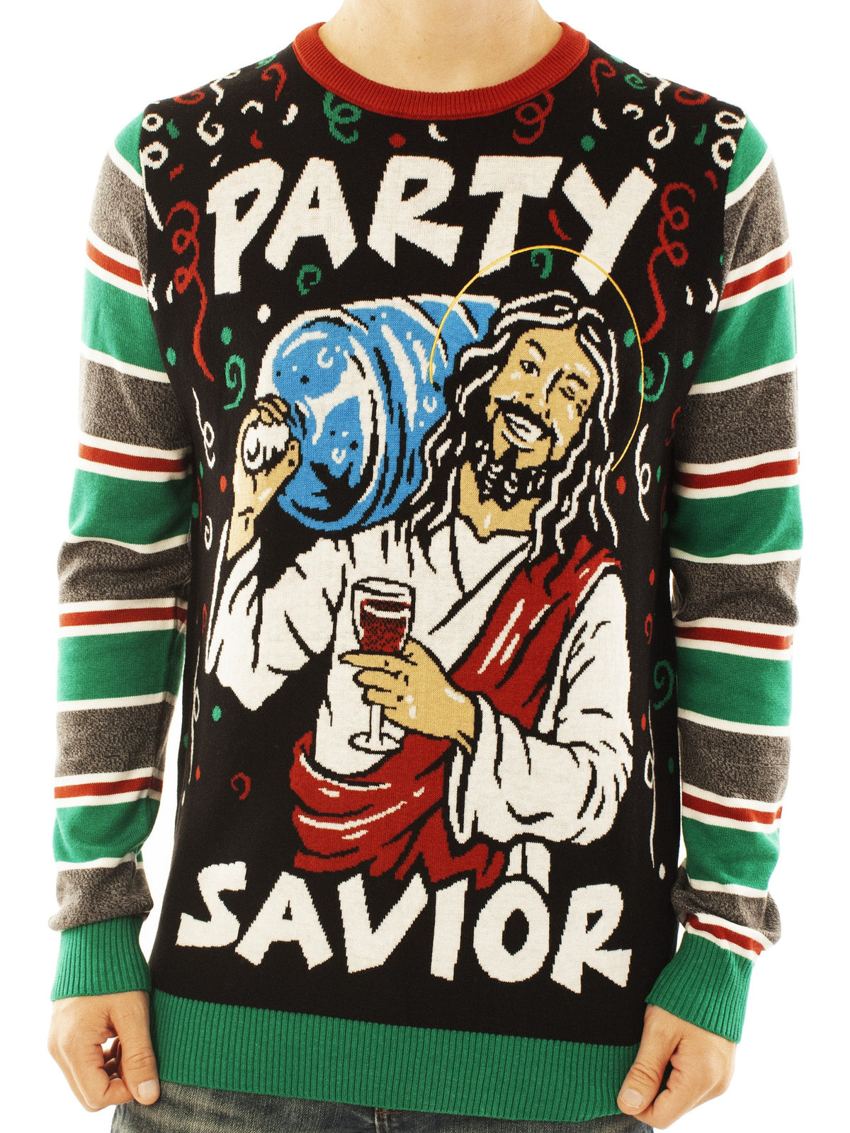 Jesus Party Savior | For Men & Women | Unisex Sizing Ugly Christmas Sweater - Holiday Gift product image 2