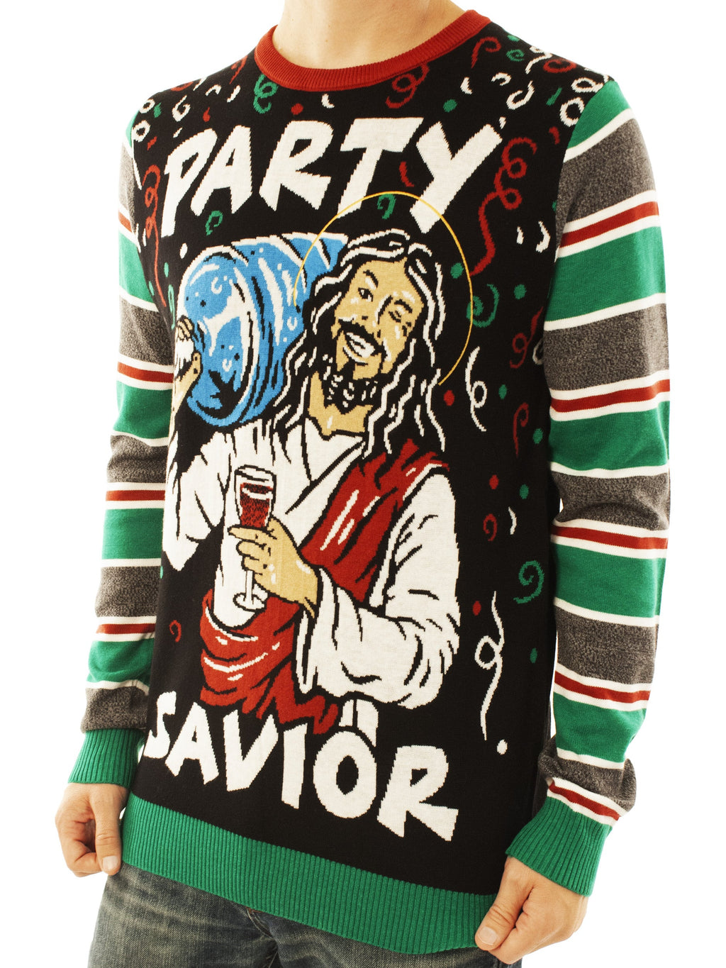 Jesus Party Savior | For Men & Women | Unisex Sizing Ugly Christmas Sweater - Holiday Gift product image 4