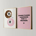 8 Ball Leopard Print Affirmations Poster Lucky Girl - Adult & Kids T-Shirts, Sweatshirts & Hoodies apparel design preview 1