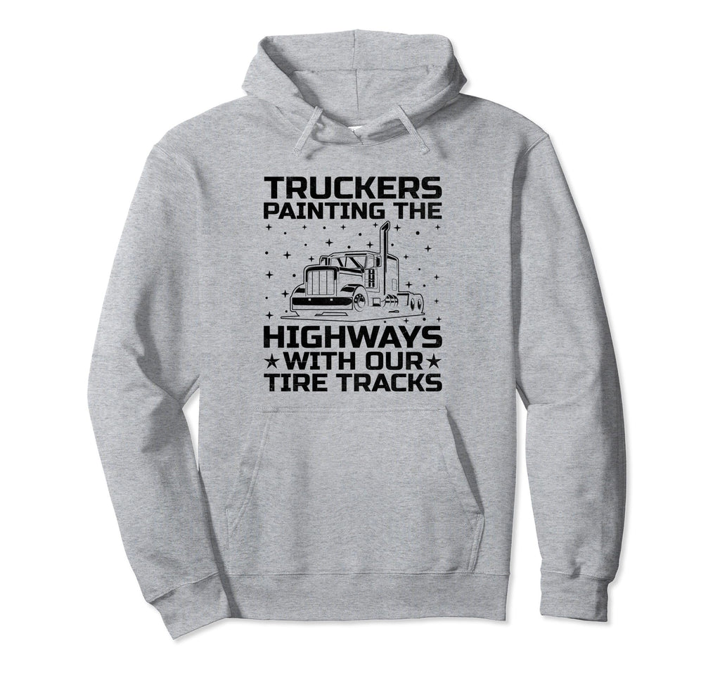 Trucker Driving Dad Trucker Father Hoodie - Aesthetic Graphic for Adults - T-Shirt, Sweatshirt, Hoodie