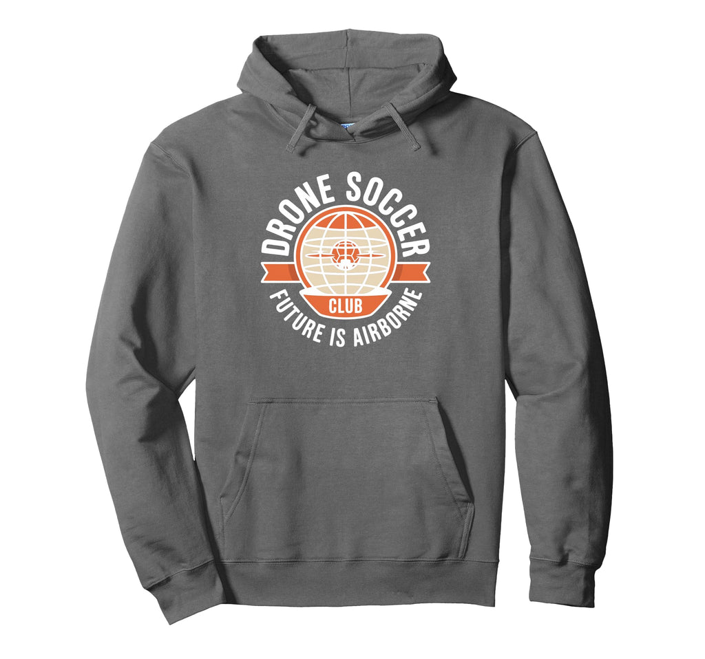 Drone Soccer Club Team Emblem Hoodie - Trendy Graphic Men Women - T-Shirt, Sweatshirt, Hoodie