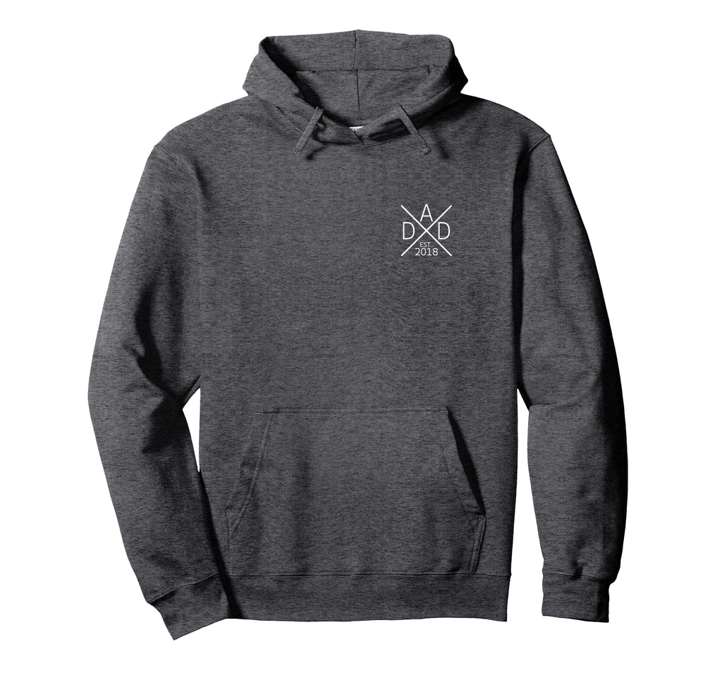 Father 2018 Promoted To Dad Est 2018 Hoodie - Fun Novelty Design Unisex - T-Shirt, Sweatshirt, Hoodie