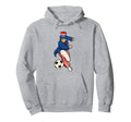 Abraham Lincoln Playing Soccer Funny Hoodie - Streetwear Style for Adults - T-Shirt, Sweatshirt, Hoodie