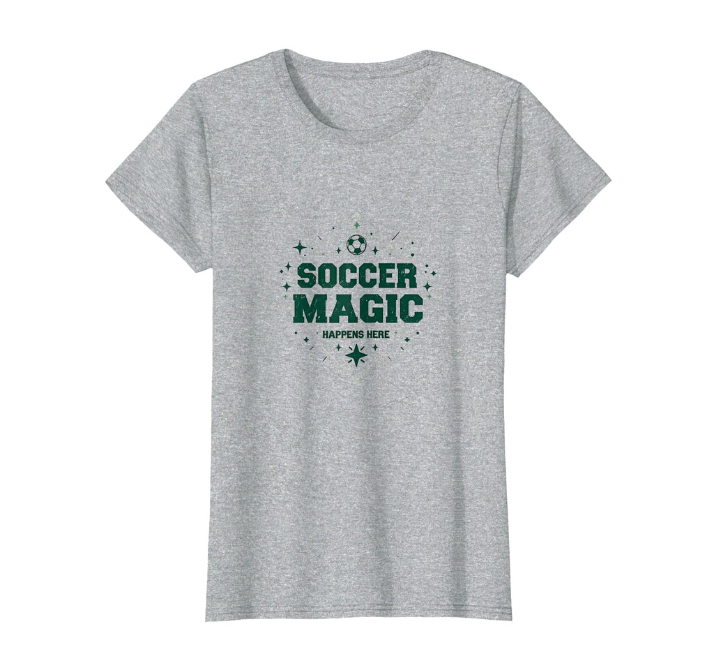 Soccer Magic Happens Here Athletic T-Shirt - Minimalist Print for Adults - T-Shirt, Sweatshirt, Hoodie