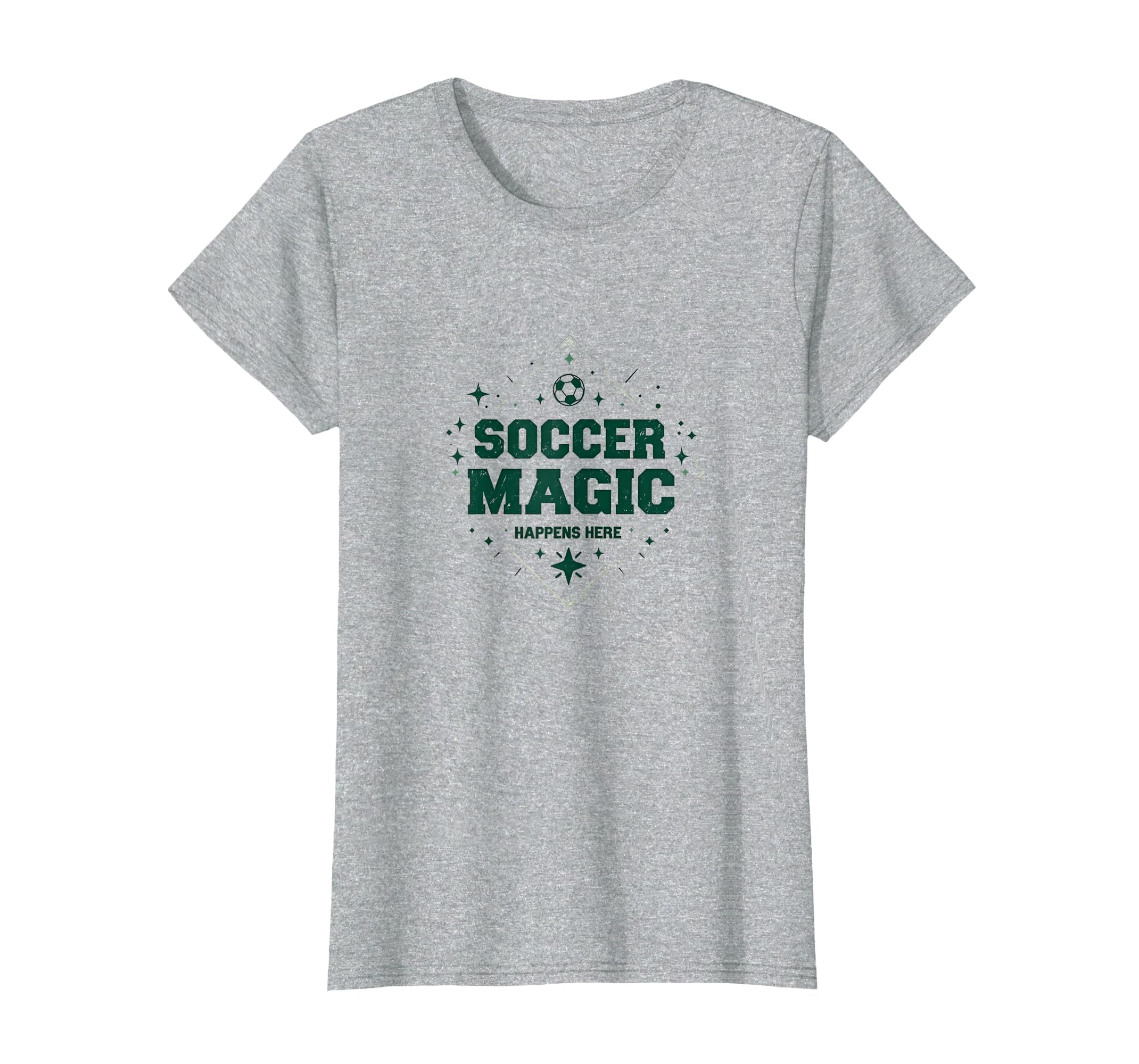 Soccer Magic Happens Here Athletic T-Shirt - Minimalist Print for Adults - T-Shirt, Sweatshirt, Hoodie