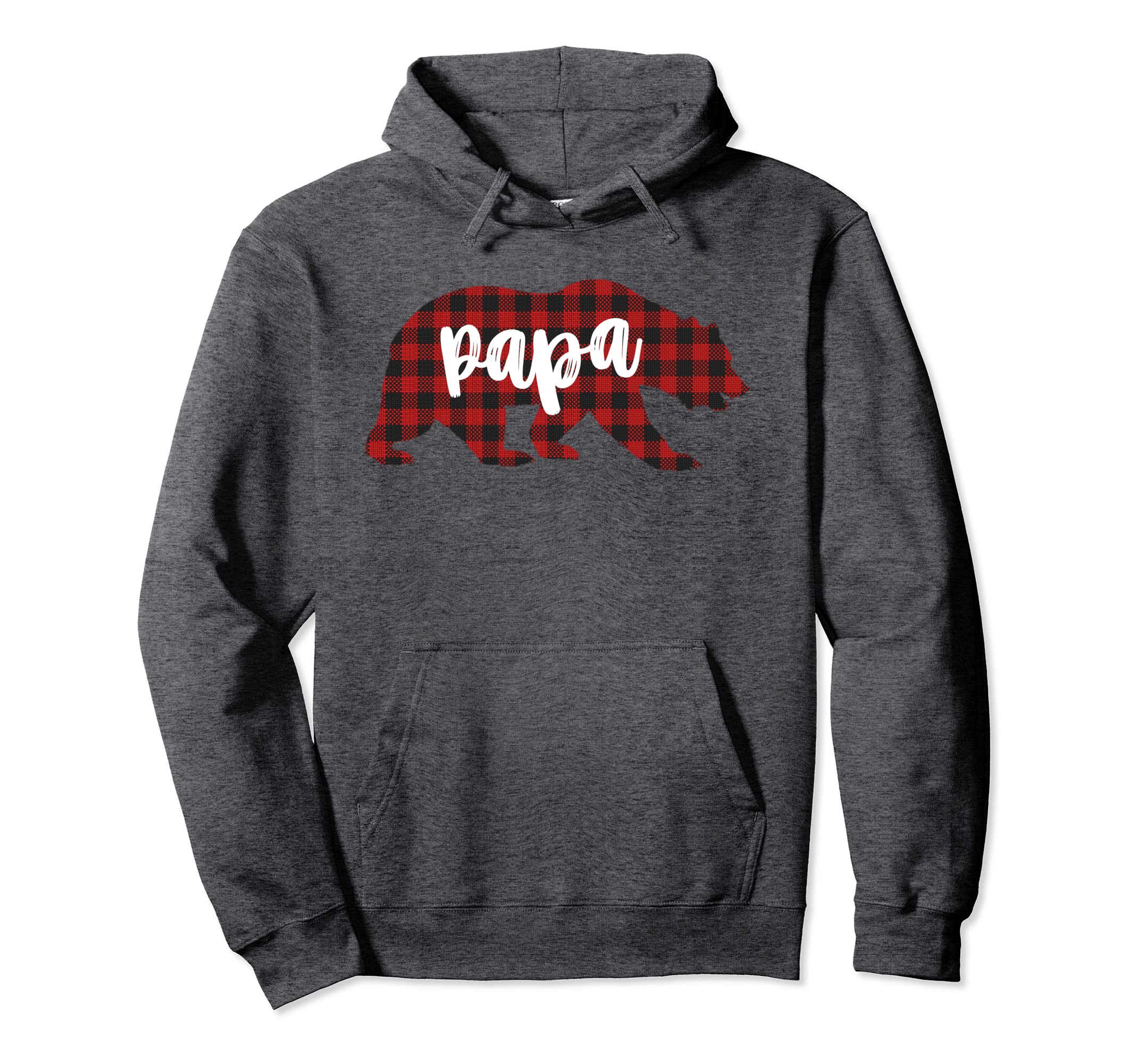 Papa Bear Matching Pajama Red Plaid Buffalo Hoodie - Trendy Graphic Unisex - T-Shirt, Sweatshirt, Hoodie