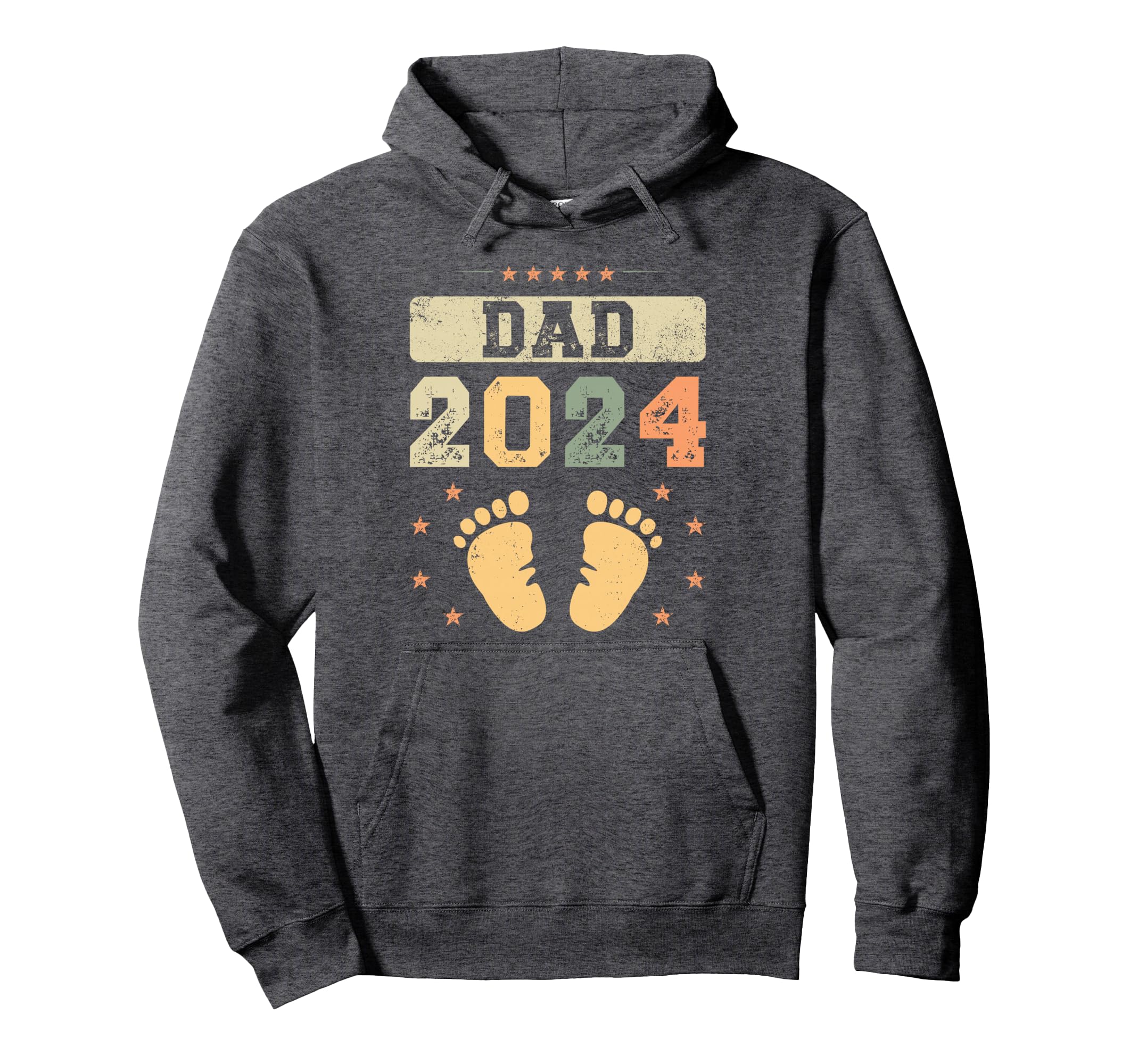 Dad 2024 First Time Father Expecting Hoodie - Custom Art Print for Adults - T-Shirt, Sweatshirt, Hoodie